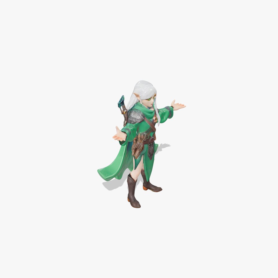 Elven Warrior Princess Rigged and Animated Character Model